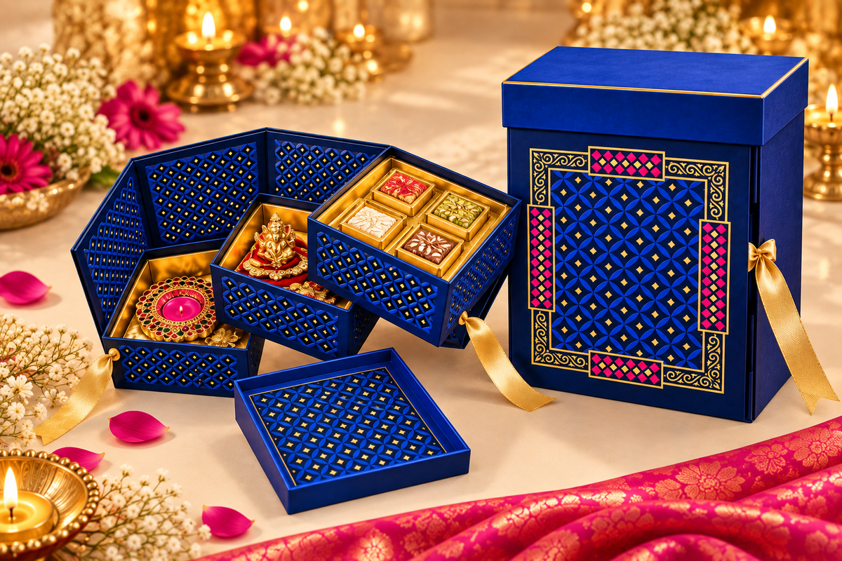 Amora Signature Diwali Gift Box – AS19 (Idol, Candles & Chocolates)