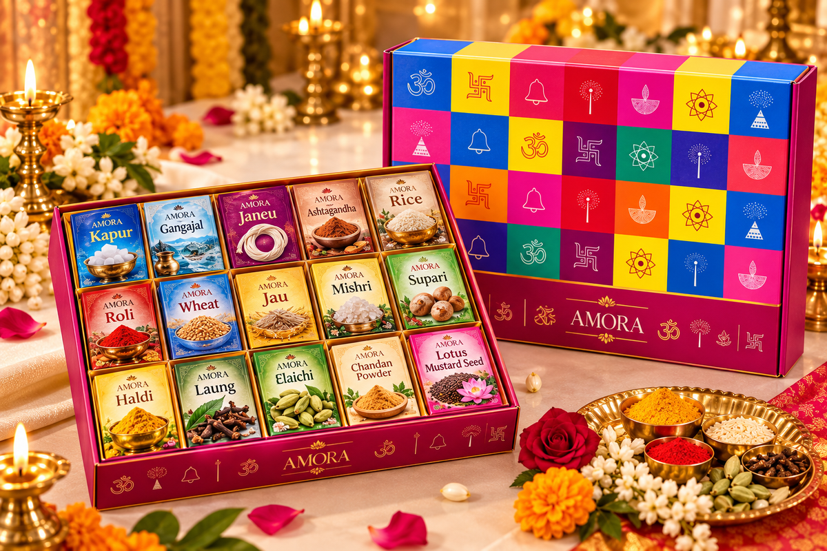 Amora Pooja Box – AS24 (Premium 15 Pooja Essentials)