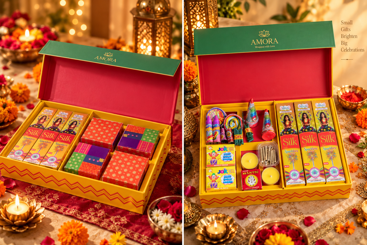 Amora Royal Diwali Gift Hamper – AR05 (Festive Firecrackers & Sparklers)