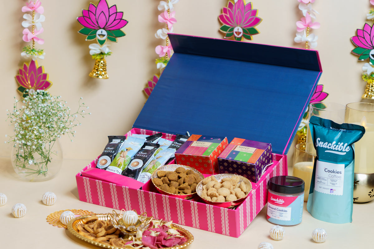 Amora Royal Diwali Gift Hamper – AR04 (Tea, Coffee & Handcrafted Diya)
