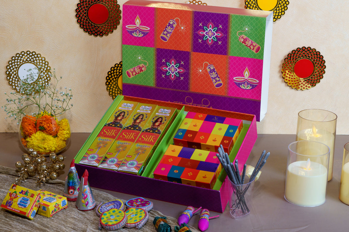 Amora Bliss Diwali Gift Hamper – AB10 (Festive Firecrackers & Sparklers)