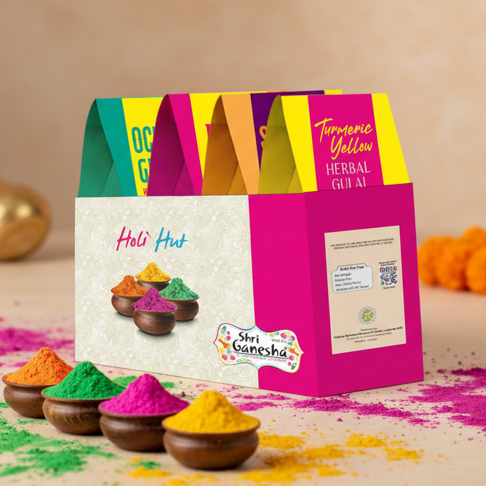 Holi Hut Herbal Gulal Combo Box
