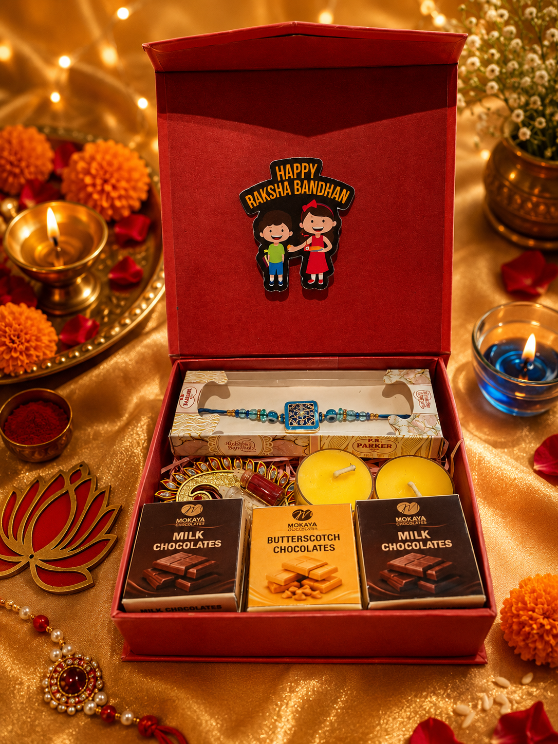 Royal Emblem Rakhi Gift Box