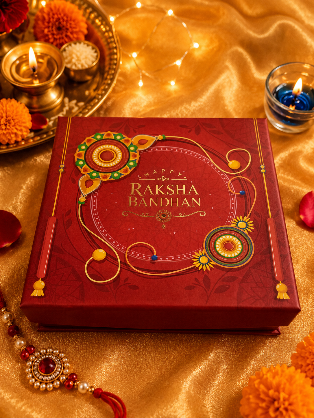 Royal emblem rakhi box