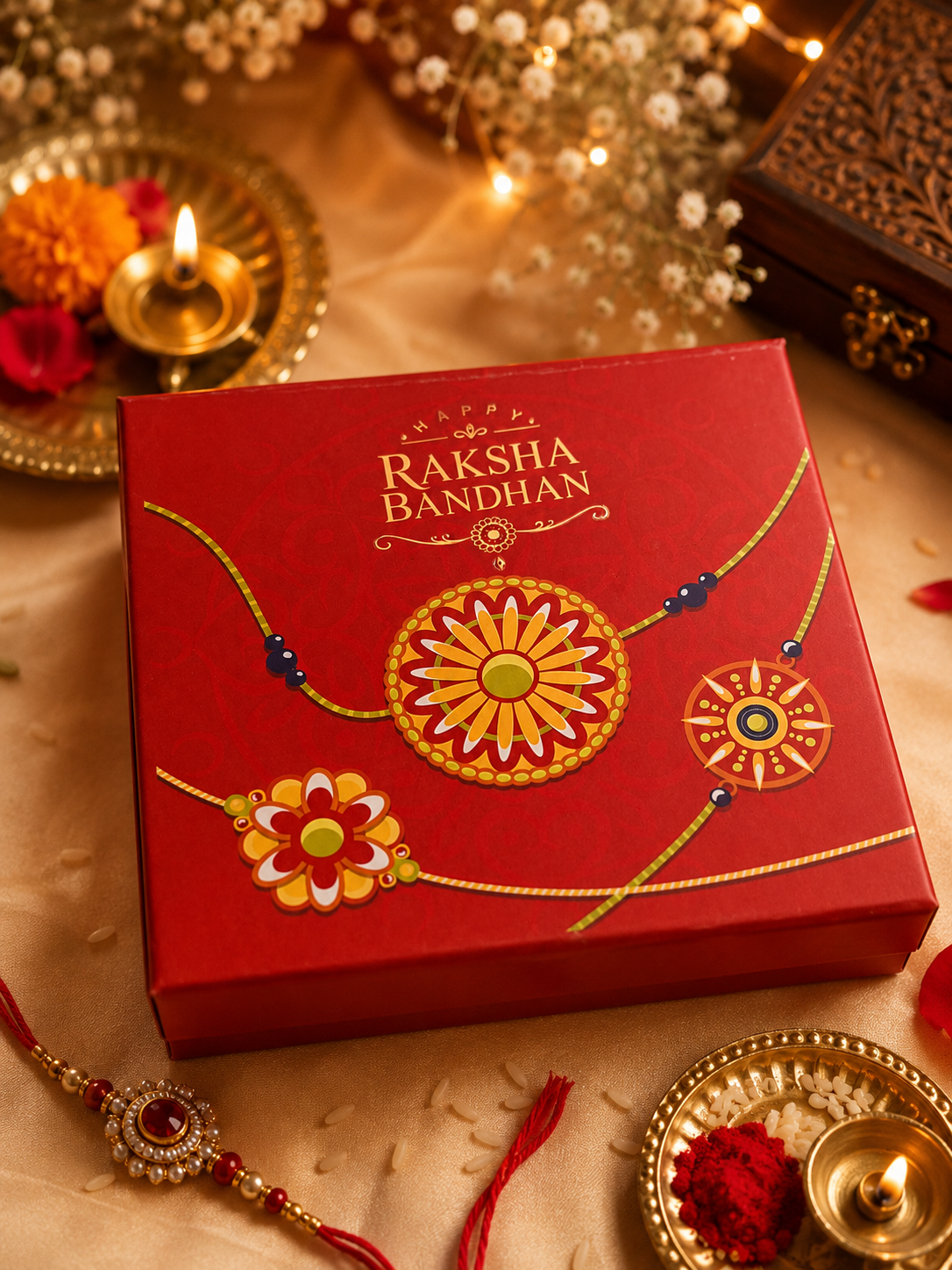 Royal Emblem Rakhi Gift Box